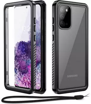 Beeasy Schutzhülle für Samsung Galaxy S20 Plus (6,7"), IP68, wasserdicht, stoßfest, schwarz