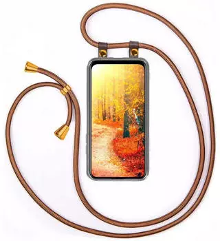 moex Free Spirit Handykette für Huawei nova 5T, abnehmbar, gold-braun
