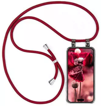 moex Free Spirit iPhone 16 Plus Hülle mit abnehmbarem Band, weinrot