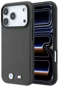 BMW M Quadrille Kevlar Metal Logo MagSafe H&uuml;lle f&uuml;r iPhone 18 Pro Max, grau