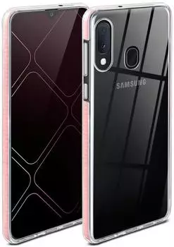 ONEFLOW Cushion Case Samsung Galaxy A20e Silikon transparent, rosa