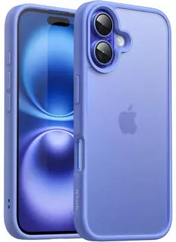 LuxusKollektion H&uuml;lle iPhone 16 sto&szlig;fest nach Milit&auml;rstandard Transluzent Ultramarin