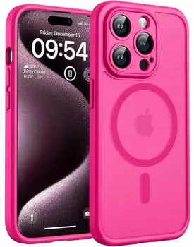 LuxusKollektion Hülle iPhone 15 Pro MagSafe Pink