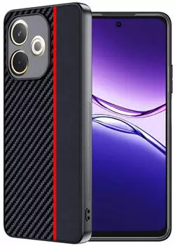 LuxusKollektion Schutzh&uuml;lle Oppo A5 Pro Carbon Rot/Schwarz