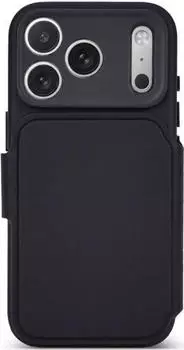 Decoded Textured Silicone Detachable Wallet H&uuml;lle iPhone 18 Pro, phantom schwarz (D27IPO18PDW4TSPK)