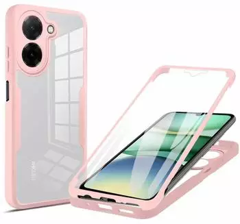 Betterfon 360°-Hülle für Xiaomi Redmi A5 4G mit Displayschutz, rosa