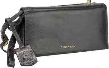 Burkely Fine Florence Phone Bag Leder, schwarz, Damen