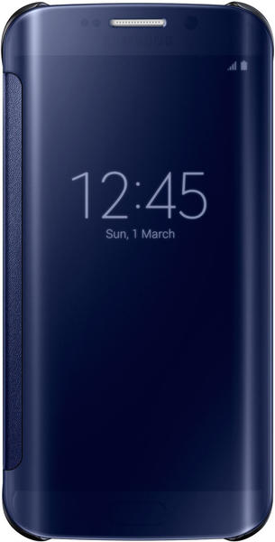 Samsung Clear View Cover blau/schwarz (Galaxy S6 Edge+)