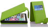 Cadorabo Hülle für Nokia Lumia 929 / 930 in APFEL GRÜN Handyhülle im Flip Design aus strukturiertem Kunstleder