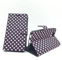 König-Shop Schutzhülle Tasche (Flip Quer) für Handy Samsung Galaxy Alpha SM-G850F SchwarzPink