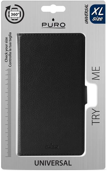 PURO UNIWALLET2BLKXL, Geldbörsenhülle, Universal Wallet 360 Universal Schwarz