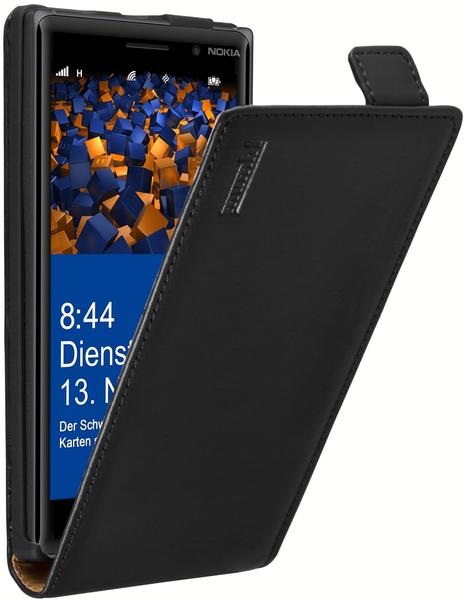 mumbi Flip Case schwarz für Nokia Lumia 830