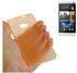 König-Shop Schutzhülle Case Ultra Dünn 0,3mm für Handy HTC One M7 Orange Transparent