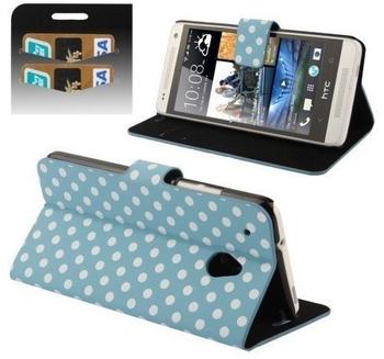 König-Shop Schutzhülle (Flip Quer) fr Handy HTC One mini M4 hellblau