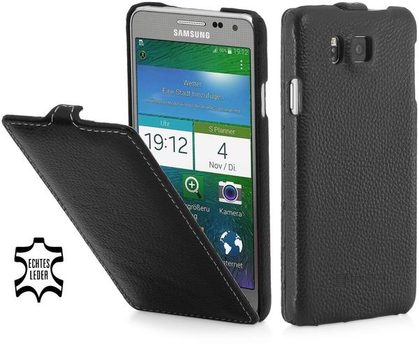 StilGut Ultraslim Ledertasche für Samsung Galaxy Alpha schwarz