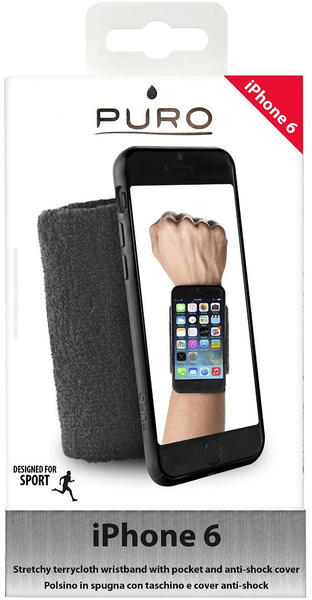 Puro Running Wristband schwarz (iPhone 6)