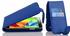 Cadorabo Hülle für Samsung Galaxy S5 / S5 NEO in ATLANTIK BLAU Handyhülle im Flip Design mit Kartenfach