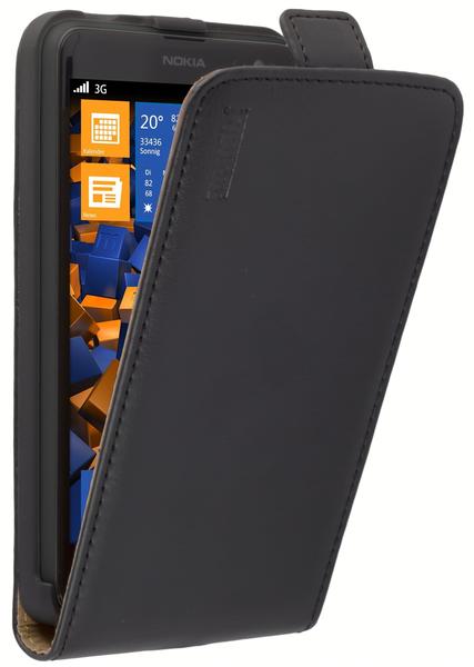 mumbi Flip Case schwarz für Nokia Lumia 625