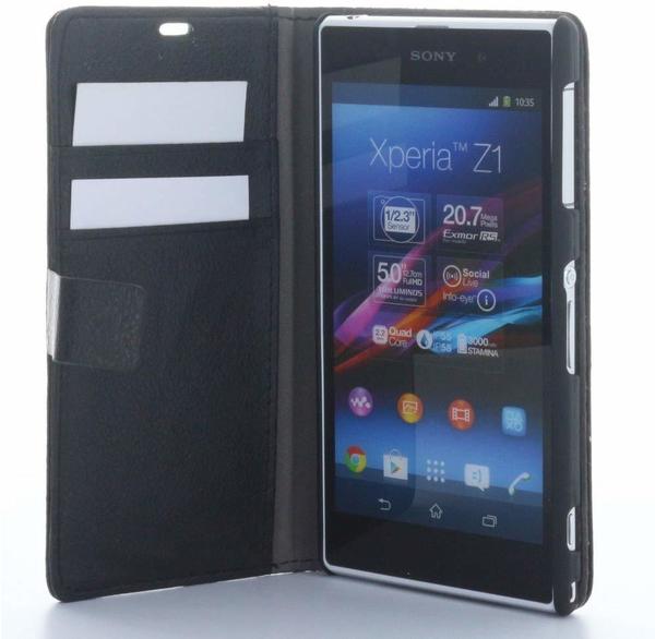 XiRRiX Wallet-Style Tasche Vertikal mit Halterung Sony Xperia Z1 - schwarz