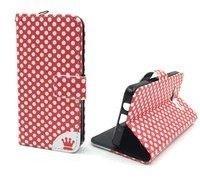 König-Shop Handyhülle Tasche für Handy Samsung A3 Polka Dot Rot
