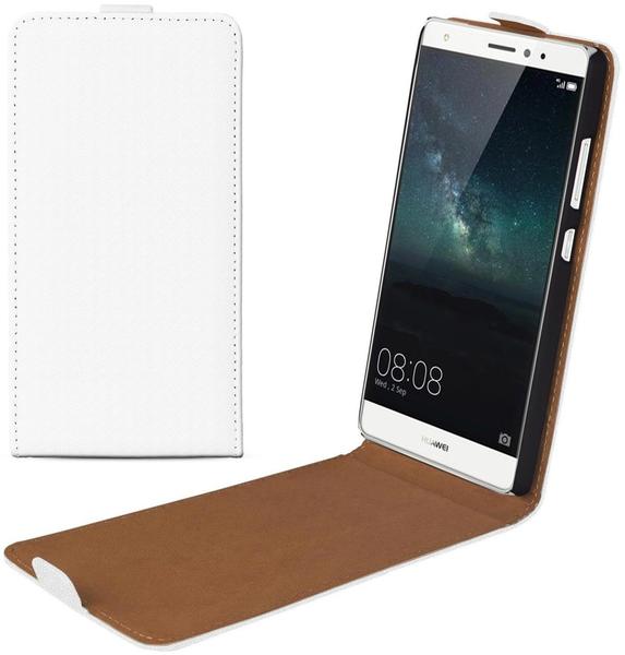 eFabrik Tasche für Huawei Mate S (5.5 Zoll) Flip Case Hülle Schutz Kunstleder weiß