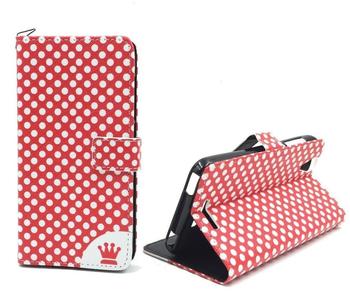König-Shop Handyhülle Tasche für Handy Acer Liquid Z630 Polka Dot Rot