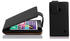Cadorabo Hülle für Nokia Lumia 630 / 635 in OXID SCHWARZ Handyhülle im Flip Design aus strukturiertem Kunstleder
