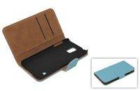 König-Shop Schutzhülle Handytasche (Flip Quer) für Handy Samsung Galaxy S4 i9500 Hellblau