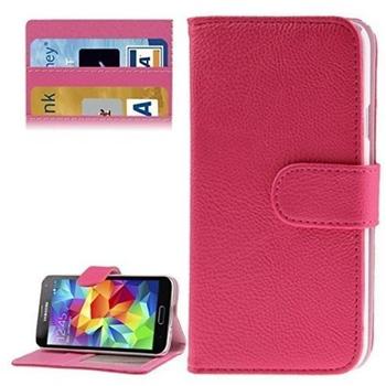 Konig Shop Schutzhülle Case (Flip Quer) für Handy Samsung Galaxy S5 SM-G900F G900 Pink