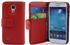 Cadorabo Hülle für Samsung Galaxy S4 MINI in CHILI ROT Handyhülle aus glattem Kunstleder mit Standfunktion und Kartenfach