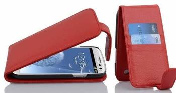Cadorabo Flip Case (für Samsung Galaxy S3) rot