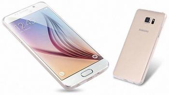 König-Shop Ultra Dünn Schutzhülle Handytasche Etuis TPU für Handy Samsung Galaxy S6 SM-G920F Transparent Klar