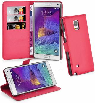 Cadorabo Flip Case für Samsung Galaxy NOTE 4 in KARMIN ROT