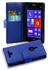 Cadorabo Hülle für Nokia Lumia 925 in KÖNIGS BLAU Handyhülle aus strukturiertem Kunstleder mit Standfunktion und Kartenfach