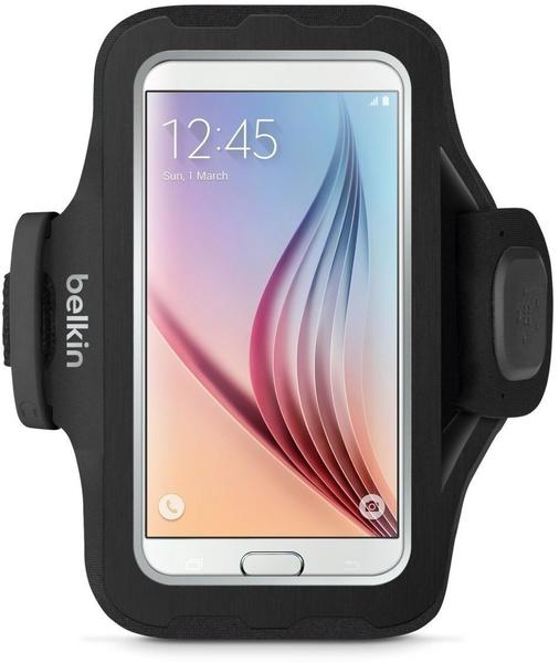 Belkin Slim Fit Sport-Armband (atmungsaktives Neoprenmaterial, verstellbarer Riemen, geeignet für Samsung Galaxy S7 schwarz