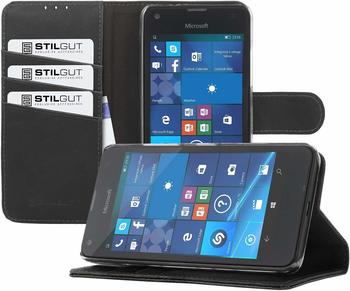 StilGut Talis Book Wallet für Microsoft Lumia 550 schwarz