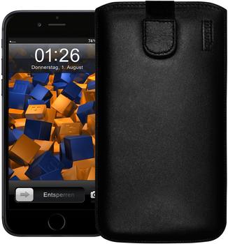 Mumbi Ledertasche Schwarz (iPhone 6 Plus)