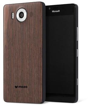 Mozo Lumia 950 BackCover schwarz walnuss