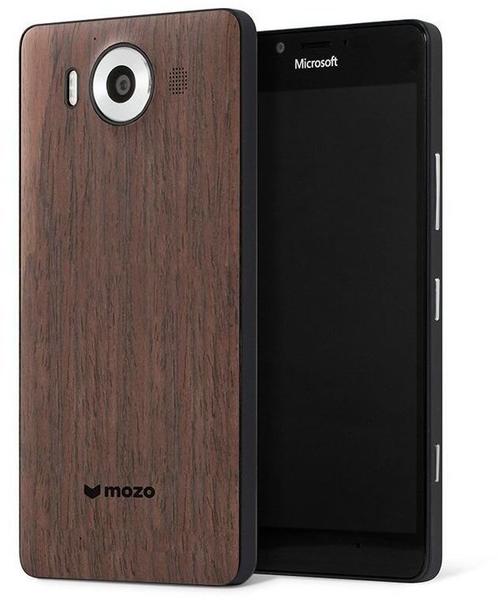Mozo Lumia 950 BackCover schwarz walnuss