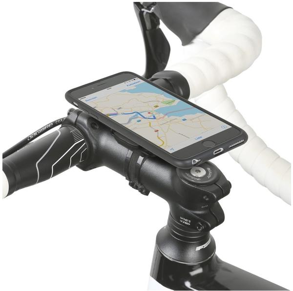 Wicked Chili QuickMOUNT 3.0 Fahrrad Halterung für Apple iPhone 6S+6+ Plus (5,5 Zoll) Bike Kit mit Case und Regenhülle (Handyhalterung, Ladekabel- und Kopfhörer Anschluss, Touch Unterstützung) schwarzmatt