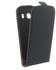 Flip-Style Kunstleder Tasche Vertikal m. Halterung für Samsung Galaxy Ace 4 SM-G357FZ - Schwarz