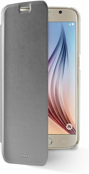PURO Booklet Wallet Collection für Samsung Galaxy S6 silbern/transparent