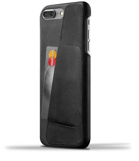 Mujjo Leather Wallet Case für iPhone 7, Black