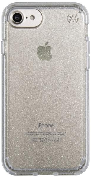 Speck Presidio Clear + Glitter (iPhone 7) Gold Glitzer