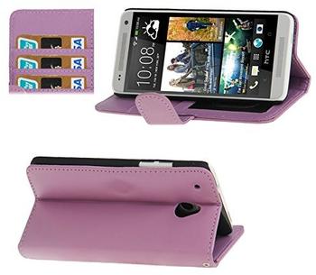 König-Shop Handyhülle Case für Handy HTC One mini M4 lila
