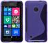 PhoneNatic Nokia Lumia 530 Hülle Silikon lila S-Style Case Lumia 530 Tasche + 2 Schutzfolien