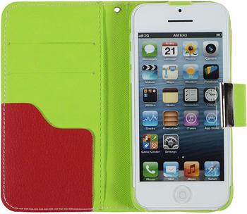 PhoneNatic Kunst-Lederhülle für Apple iPhone 5c Wallet Design:02 + 2 Schutzfolien