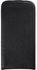 PhoneNatic Kunst-Lederhülle für Samsung Galaxy S4 Flip-Case schwarz Tasche Galaxy S4 Hülle + 2 Schutzfolien
