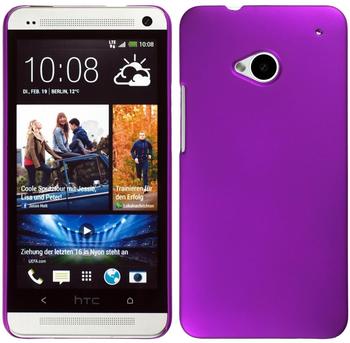 PhoneNatic HTC One lila Hard-case für One + 2 Schutzfolien