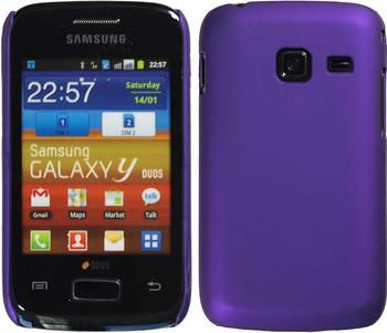 PhoneNatic Hardcase für Samsung Galaxy Y Duos gummiert lila
